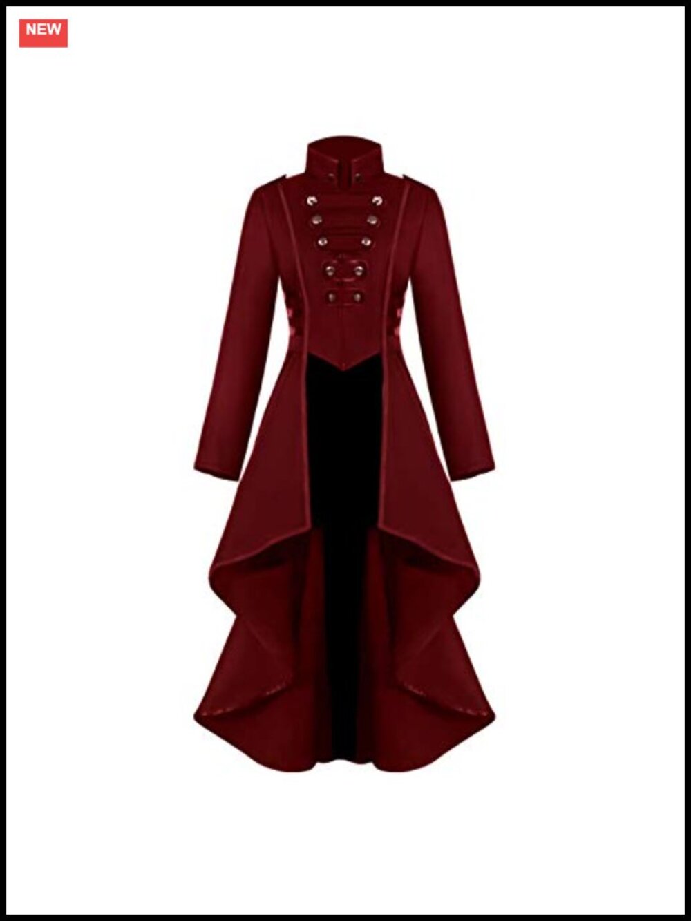 Women Renaissance Pirate Vampire Tailcoat Costume Polyester Slim Fit